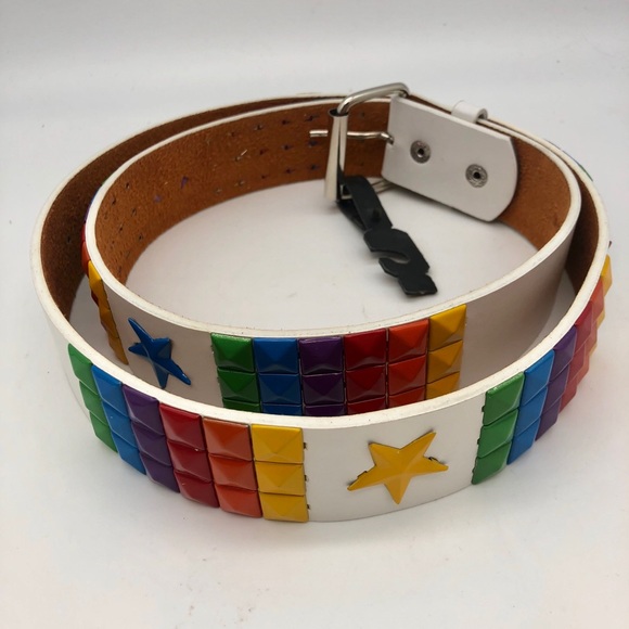 🏳️‍🌈PRIDE RAINBOW ITALY LEATHER BELT🏳️‍🌈 - Picture 3 of 5